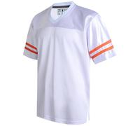 Pullonsy Replica Football Jerseys for Men Unisex Classic Blank Workout Sport Shirts Casual Fitness Outfits, Orange Stripe-white Jersey, XL