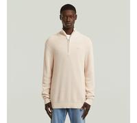 Pullover Half Zip Knit - White - Men L