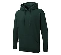 Pullover Polycotton Hoodie Unisex Hooded Sweatshirt Front Pouch Pocket Casual Top XS to 6XL Workwear Winterwear Top Contemporary Fit Many colours(XXL, Bottle Green)