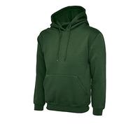 Pullover Polycotton Hoodie Unisex Hooded Sweatshirt Front Pouch Pocket Casual Top XS to 6XL Workwear Many colours Winterwear Top Contemporary Fit (5XL, Bottle Green)