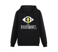Pullover Warm Hoodies Little Nightmares Eye Logo Cool Creepy Inspired Adult Game Hoody Long Sleeve Black XXL