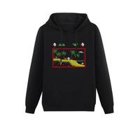 bicca Pullover Warm Hoodies Long Sleeve Dizzy Computer Game Inspired Hoody - C64 Spectrum Amiga Amstrad 80S Gaming Top Sweatershirt Black L