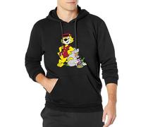 bicca Pullover Warm Hoodies Top Cat Hoody Cartoon 70S 80S Choo Choo Spook Uk Retro Hoodie Vintage Black S