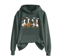 Pullover Women's Red Just A Goose Pullover for Men Women Plain Winter Halloween Print with Long Sleeve Pocket Jumper Transition Jacket Women, darkgray, M
