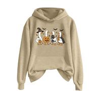 Pullover Women's Red Just A Goose Pullover for Men Women Plain Winter Halloween Print with Long Sleeve Pocket Jumper Transition Jacket Women, khaki, S