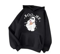 Pullovers Hoodies Womens Pumpkin Face Colorblock Oversized Hoody with Pockets Soft Trendy Crewneck College Halloween outfit Teenage Girls Fashion Hoodie Festival Trick or Treating Black