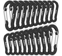 pullther 20 Pcs Carabiner Clips, 50mm/1.96'' Small Carabiner Keyring Clips