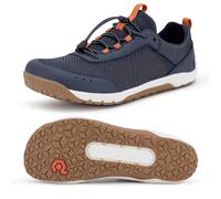 Pulltop Men's Barefoot Water Shoes | Quick-Dry | Lightweigh Wide Zero Drop Self-Draining Sole Amphibious Sneakers, Wt08|navy-gum, 8 Wide