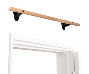 PULLUP & DIP Beech Wood Pull-up Bar for Wall Mounting Above Door Frame - 40mm Grip Bar for Pull-ups & Grip Strength - Wall Pull-up Bar for Home Gym