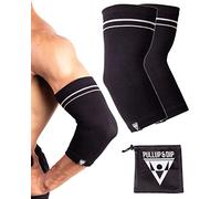 PULLUP & DIP Elbow Sleeves for Men and Women, 1 Pair Fitness Elbow Support Stabilizes & Supports the Joints, Non-Slip Tennis Elbow Brace, Arm Support Sleeves for Fitness, Weight Training, Basketball