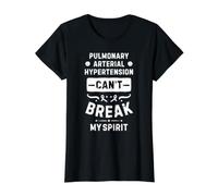 Pulmonary Arterial Hypertension Can't Break My Spirit Value Graphic T-Shirt, Women, Black, S
