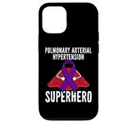 Pulmonary Arterial Hypertension Superhero Purple Ribbon Case for iPhone 12/12 Pro
