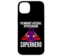 Pulmonary Arterial Hypertension Superhero Purple Ribbon Case for iPhone 14 Plus