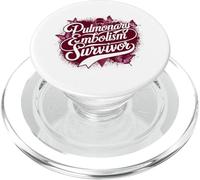 Pulmonary Embolism awareness flowers PopSockets PopGrip for MagSafe