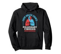 Pulmonary Fibrosis Awareness Every Breath Counts Pullover Hoodie