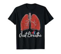 Pulmonary Fibrosis TShirt Gift: Just Breathe T-Shirt