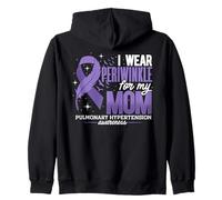 Pulmonary Hypertension Awareness Mom I Wear Periwinkle Zip Hoodie