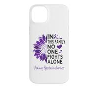 Pulmonary hypertension Awareness sunflower purple ribbon Case for iPhone 14 Plus