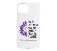 Pulmonary hypertension Awareness sunflower purple ribbon Case for iPhone 15 Plus
