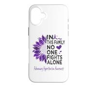 Pulmonary hypertension Awareness sunflower purple ribbon Case for iPhone 16 Plus