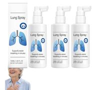 Pulmora™ Lung Spray, Pulmora Lung Supplement, Herbal Lung Cleansing Spray for Women Men, Lung Care Support，3pcs