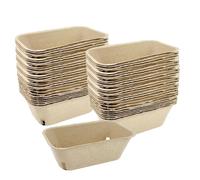 Pulp Fiber Berry Basket - 50 Pieces Thickened Basket Products | Ventilated Molded Food Packaging Box | Durable Small Farmer Baskets for Different Fruits and Vegetables