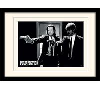 Pulp Fiction Guns Mounted & Framed 30 x 40cm Print, MDF, Multi-Colour, 42 x 32 x 2.4 cm