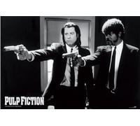 Pulp Fiction Guns Poster black white Onesize