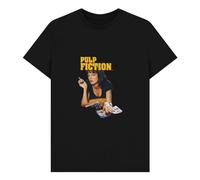 Pulp Fiction Men's Mia Wallace Vintage T-Shirt in Black | Size: XL Pulp Fiction Black XL