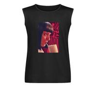Pulp Fiction Mens T Shirt Mia Wallace Quentin Tarantino Vintage Male Tee Shirt Vest for Men Size S Black