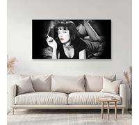 Pulp Fiction Mia Wallace Classic Movie Canvas Wall Art Picture Print Best Gift For Pulp Fiction Fans Modern Home Office Hotel Decoration (Small: 60x30cm)
