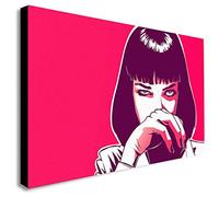 Pulp Fiction - Mia Wallace - Pop Art - Canvas Wall Art Framed Print. Various Sizes (A0 47x33 inches)