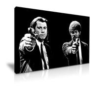 Pulp Fiction Movie John Travolta Samuel L Jack Canvas Wall Art Picture Print - For Pulp Fiction Movie Fans Home Hotel Office Decoration (XS: 30cm x 20cm)