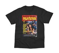 Pulp Fiction Movie Poster Inspired Direct to Garment Printed T-Shirt Black XL