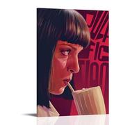 Pulp Fiction Movie Posters Canvas Print Aesthetic Wall Art Modern Home Decor for Bedroom Living Room08x12inch(20x30cm) Frame-style