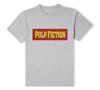 Pulp Fiction Official Logo Unisex T-Shirt in Grey | Size: Large Pulp Fiction Grey L