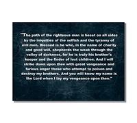 Pulp Fiction Quote Motivational Inspirational Sign Poster Print The Path of The Righteous Man.