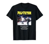 Pulp Fiction Unisex Adults Dance Enthusiasts, Unisex T-Shirt, Black, S, Short Sleeve, Crew Neck, Classic, Polyester, Imported