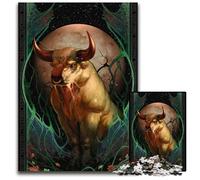 Pulp Horror Horoscope Taurus Dark Fantasy Zodiac Signs Jigsaws 1000 Pieces for Adults Difficult Puzzles for Adults Challenging Brain Teaser Relaxing Toy for Teenagers 1000 PCS(38x26cm)