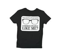 Pulp Inspired T-Shirt 'Common People' - Unisex, 100% Cotton, Sizes S to 5XL Black