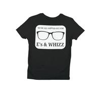 Pulp Inspired T-Shirt 'E'S & WHIZZ' - Unisex, 100% Cotton, Sizes S to 5XL Black