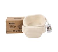 Pulp Oval Bread Proofing Basket 6x 8 inch Sourdough Banneton Bortform Bread Baking Supplies with Storage Bag 30pcs Disposable Non-woven Liners for Professional and Homemade Bread