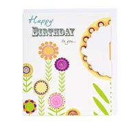 PULP Pop Up Card HONEYCOMB CHappy Brthday yellow Flower Sun flower CARD