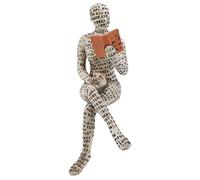 Pulp Reading Women Figurine Decor Thinker Statue Modern Abstract Art Sculpture Resin Collectible Reading Figurines for Home Decoration Living Room Office Bookshelf Shelf Table(Style 2)