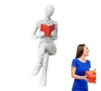Pulp Reading Women Figurine Modern Abstract Art Sculpture Resin