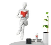 Pulp Reading Women Figurine Modern Art Sculpture Resin Bookshelf Decor