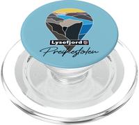 Pulpit Rock Preikestolen Norway Lysefjord Travel Hiking Gift PopSockets PopGrip for MagSafe