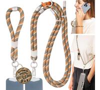 Pulpo 2-in-1 Cell Phone Wrist Strap and Lanyard Green & Orange - Anti Theft Phone Lanyard for Men & Women, Wrist Straps for Phones, Lanyards for Smartphones, Adjustable Cellphone Leash & Strap Tether