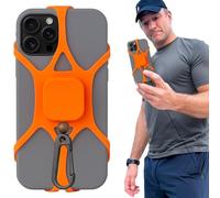 Pulpo Leash Safety Phone Leash, Anti-Drop Smartphone Harness for All Smartphones, Anti-Theft Cell Phone Tether with Retractable Fiber Cord Clip, Case and Camera Friendly, Annoying Orange