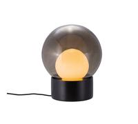 pulpo table lamp Boule Small, smoky grey/opal/black, glass